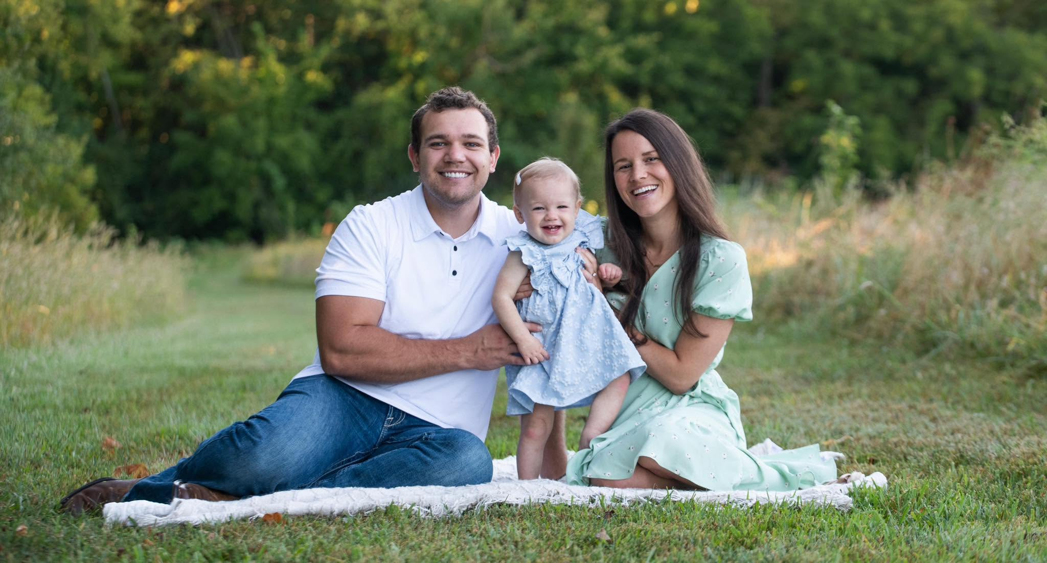 Aaron and Katie Schmelzle with their family